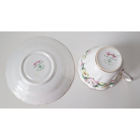 Vintage Royal Stafford Teacup and Saucer Floral Bone China Tea Cup - Picture 4 of 6